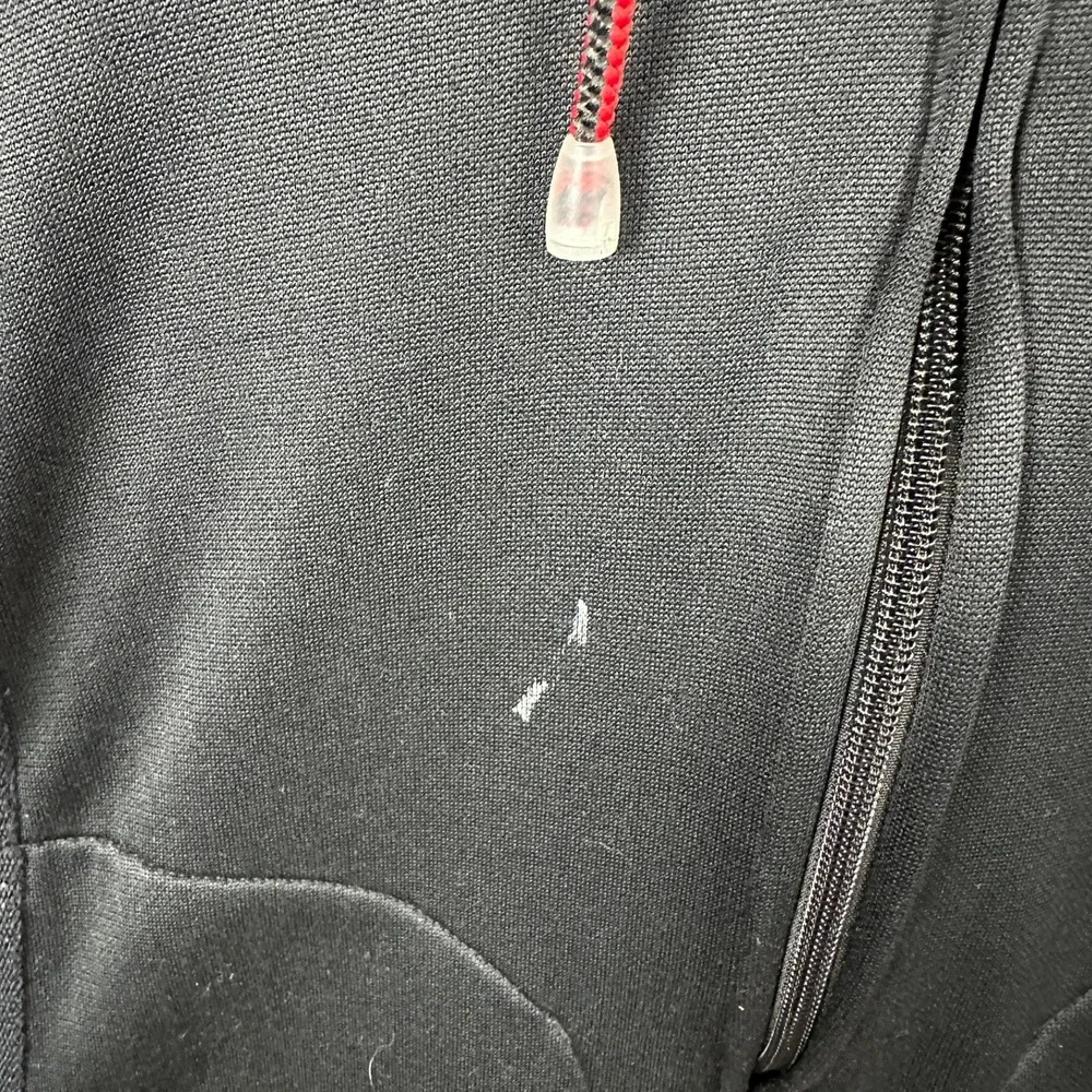Jordan Vintage 00s Full Zip Hoodie Jacket Athletic Training Black Red Accents